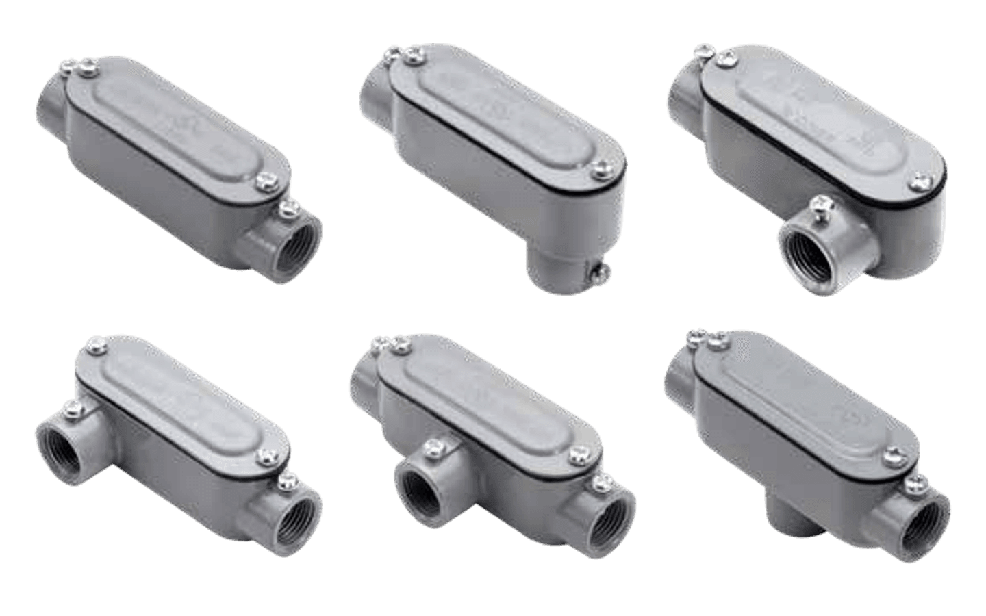 EMT and Rigid Combination Conduit Bodies 
with Cover and Gasket 展示图
